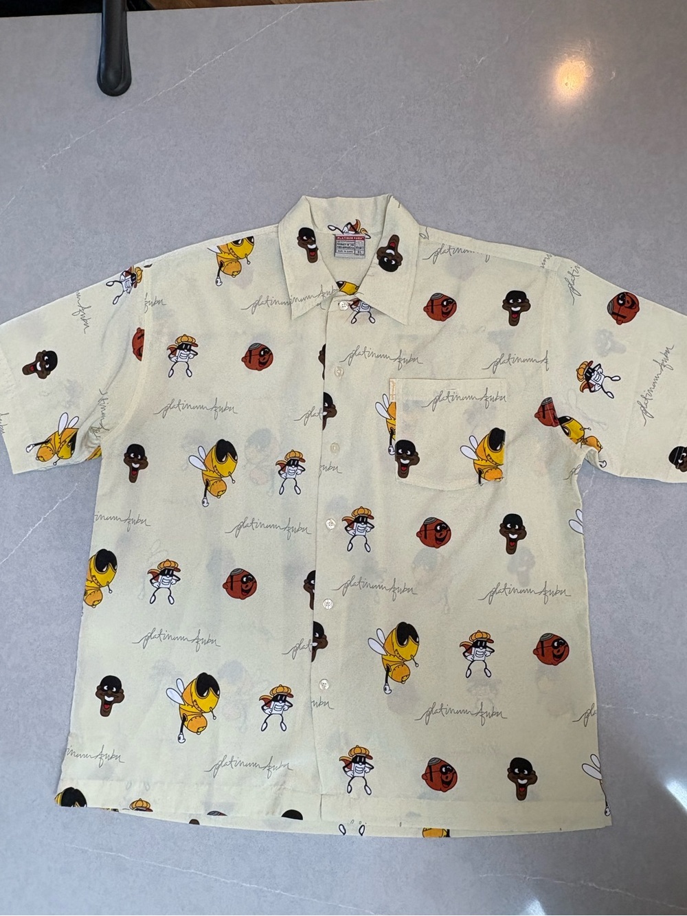 Butter yellow vintage Platinum Fubu button down